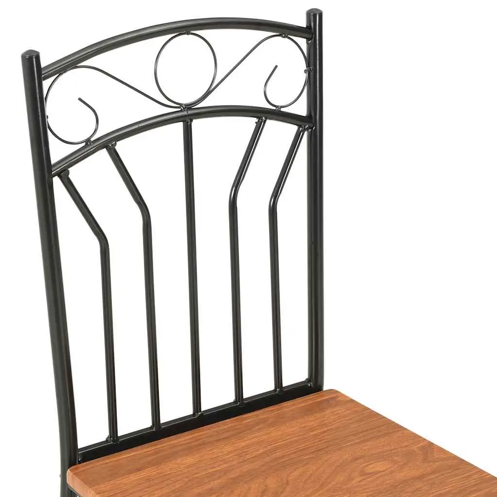 4-Piece Brown Dining Chair Set