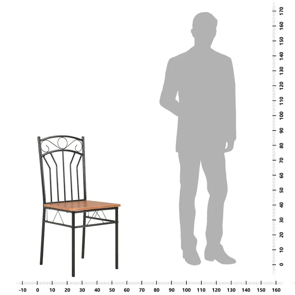 4-Piece Brown Dining Chair Set