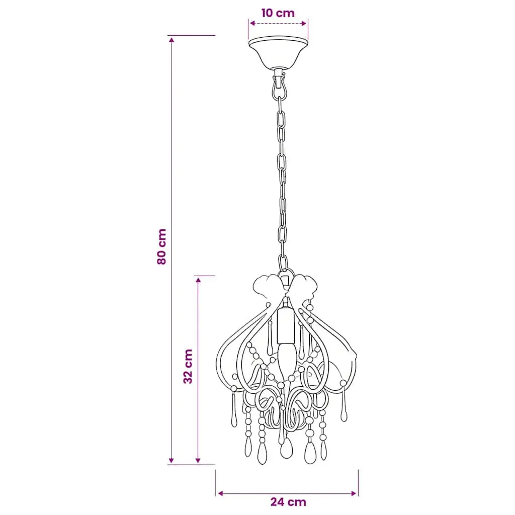 Round White Bead Flush Mount Ceiling Lamp