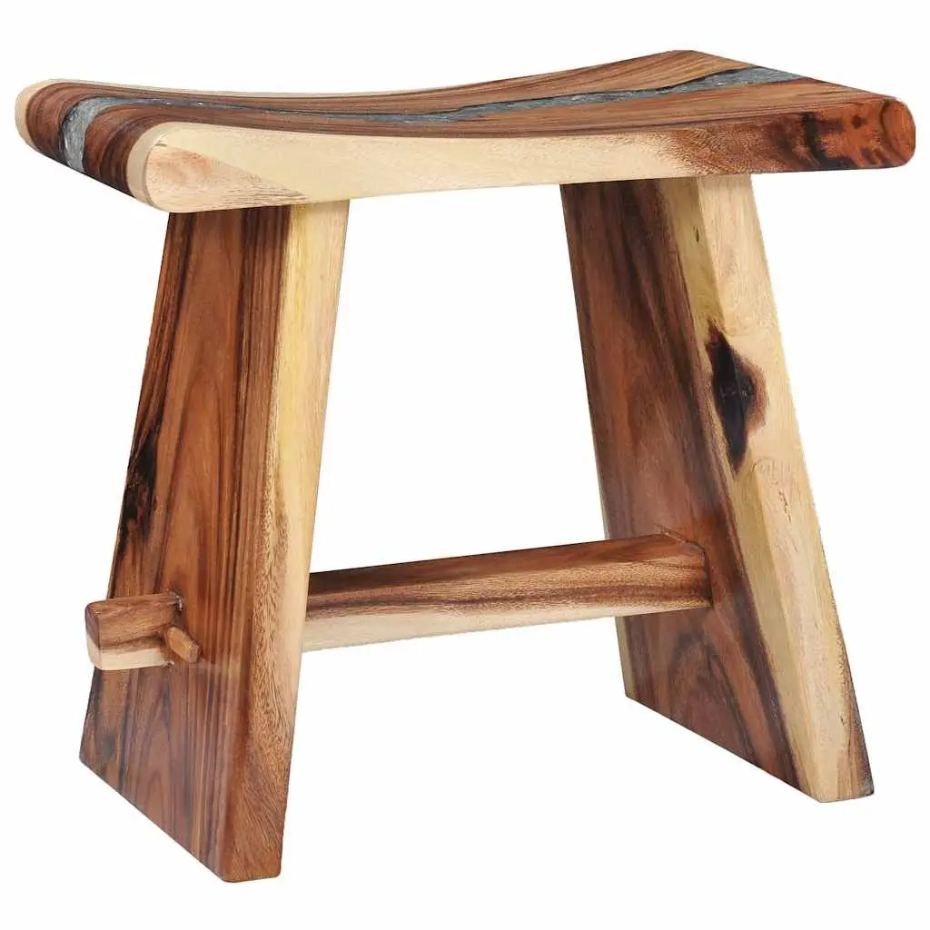 Solid Wood and Polyresin Stool