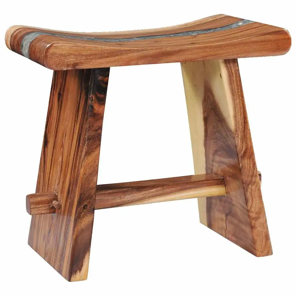 Solid Wood and Polyresin Stool