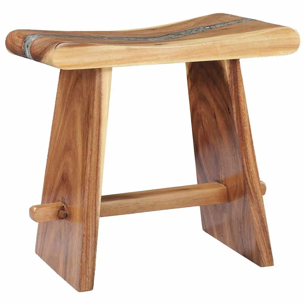 Solid Wood and Polyresin Stool