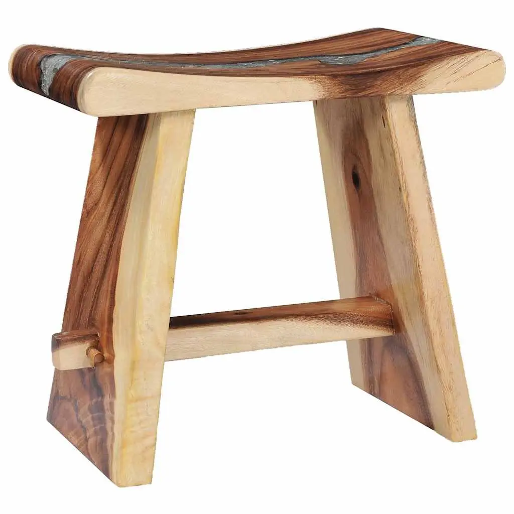 Solid Wood and Polyresin Stool