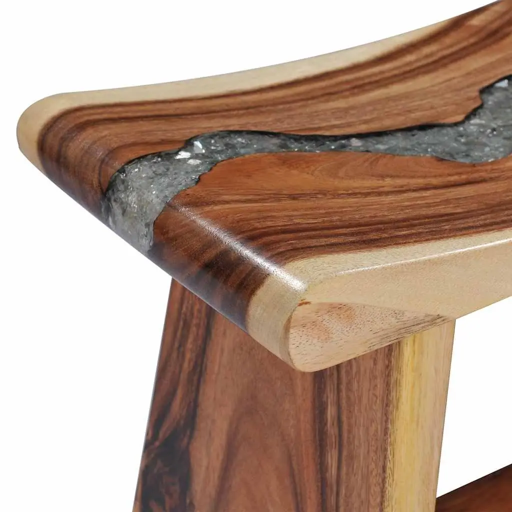 Solid Wood and Polyresin Stool