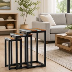 Specifications of 3 Piece Nesting Tables Set