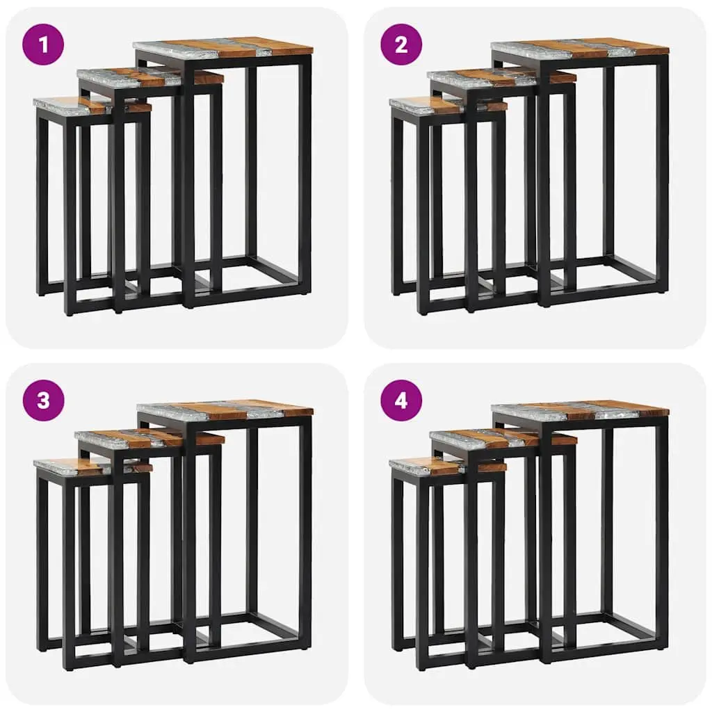 3 Piece Nesting Tables Set