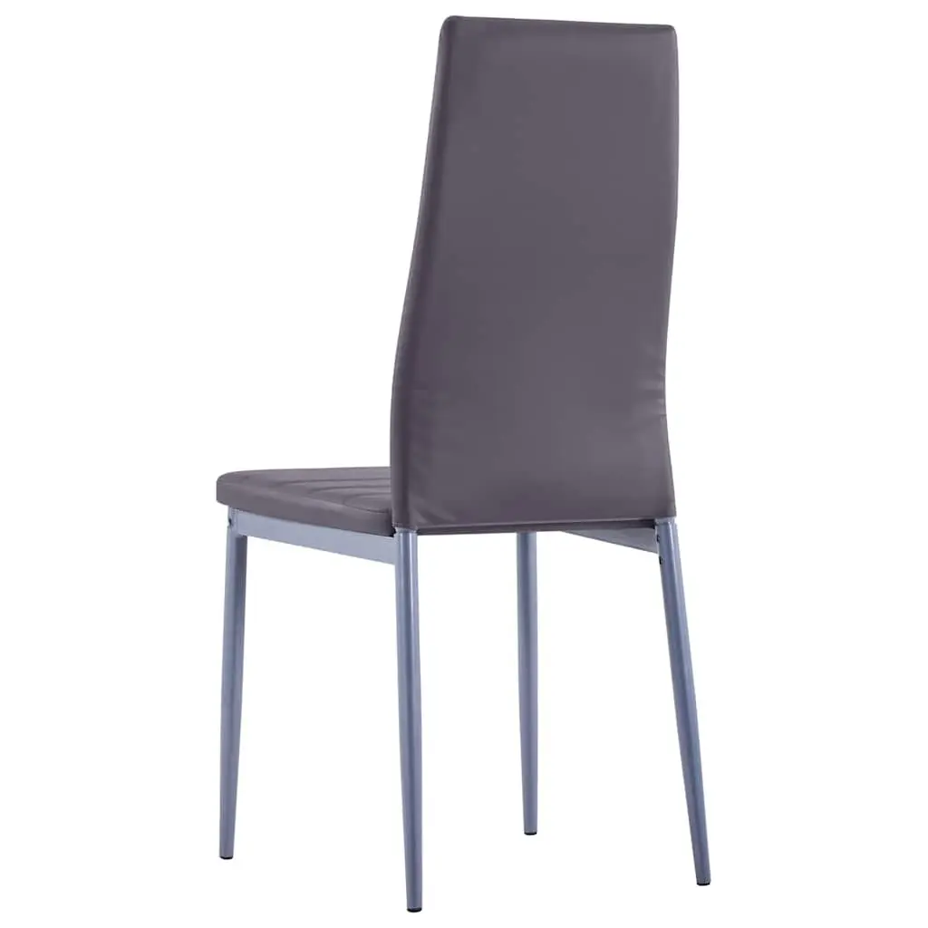 Dining Table Set 5 Piece Grey Kitchen Modern Design Glass Top Chairs