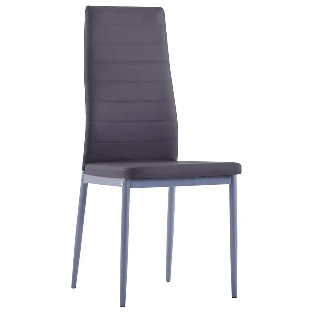Dining Set 7 Piece Modern Table 6 Chairs Grey Kitchen Dining Room
