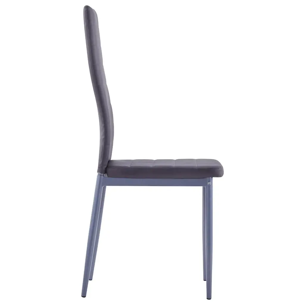 Dining Set 7 Piece Modern Table 6 Chairs Grey Kitchen Dining Room