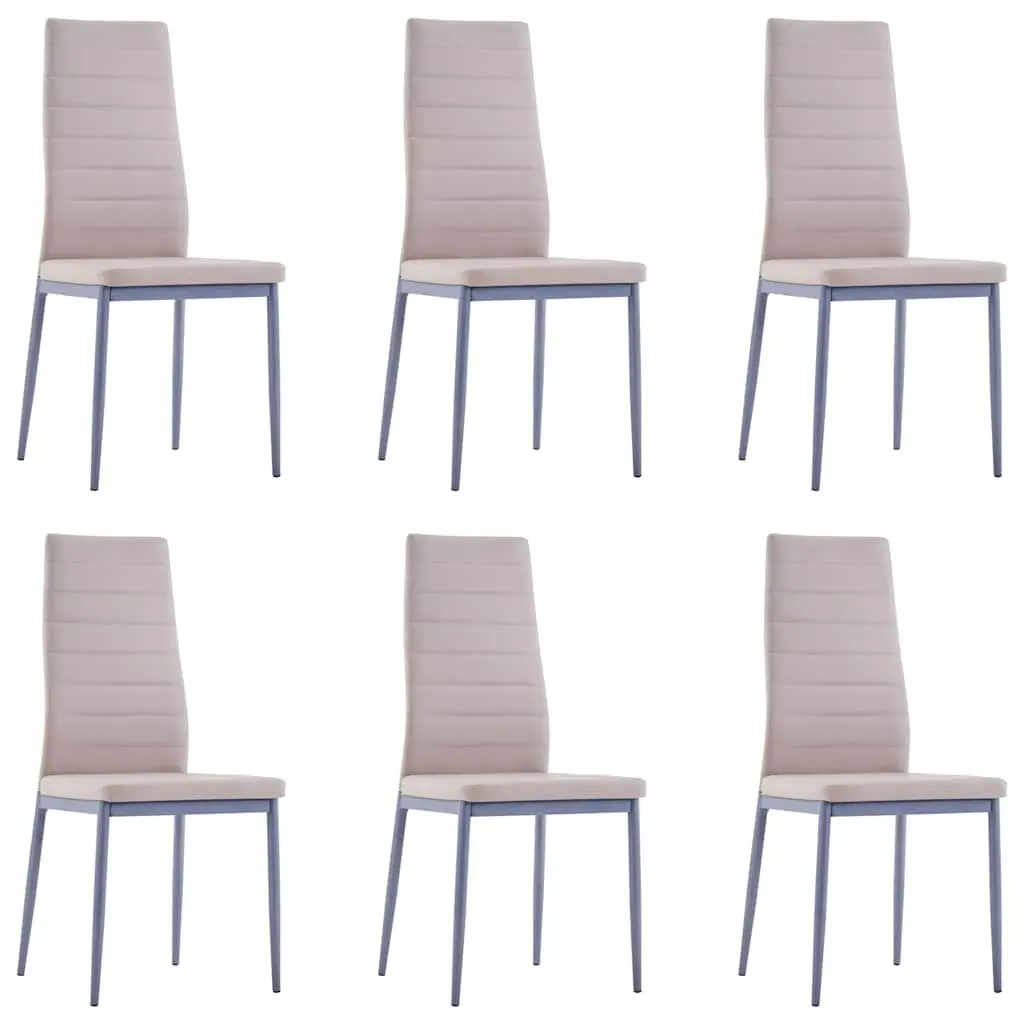 Dining Set 7 Pieces Table and Chairs Modern Kitchen Furniture Beige