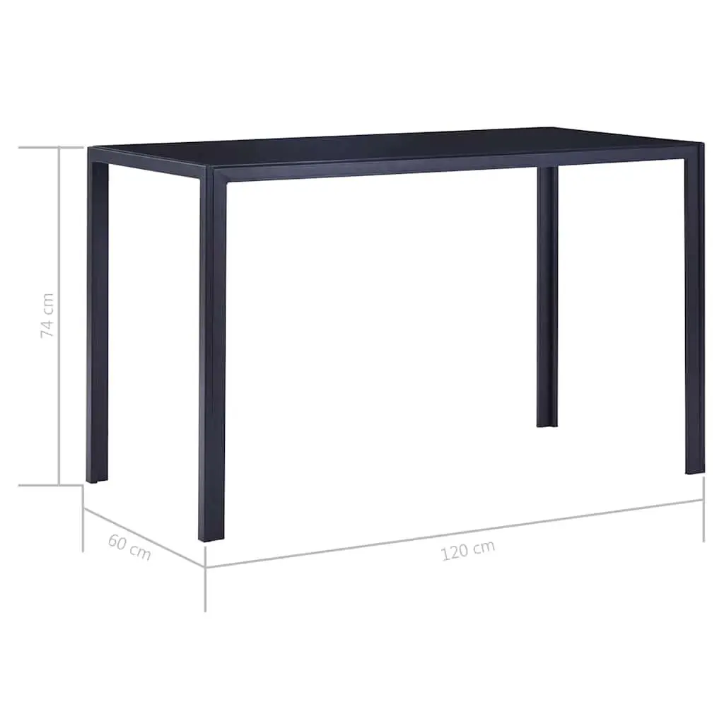Dining Table Set 7 Piece Modern Kitchen Furniture with 6 Chairs Blue