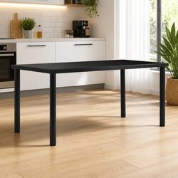 Dimensions and Features of Black Tempered Glass Dining Table