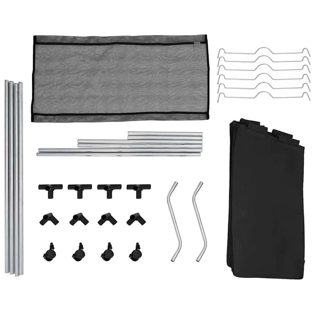 Laundry Sorter 3 Bags Black Steel Frame Wheels Handles Utility Room Organizer