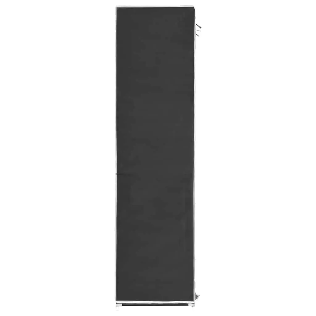 Portable Wardrobe Storage Cabinet for Bedroom Black 150 x 45 x 175 cm