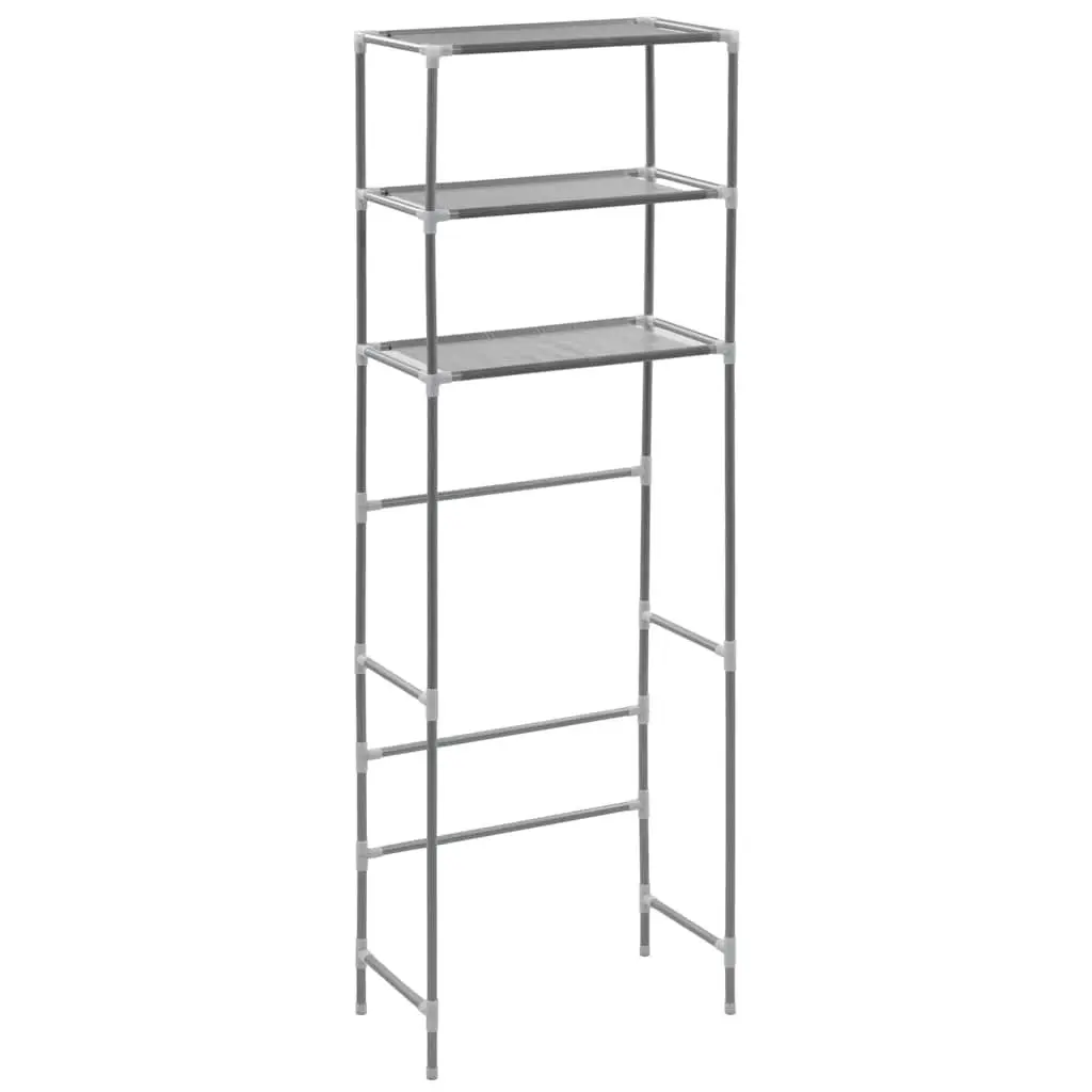 3-Tier Bathroom Organiser Shelf Over Toilet Storage Rack Silver Space Saving