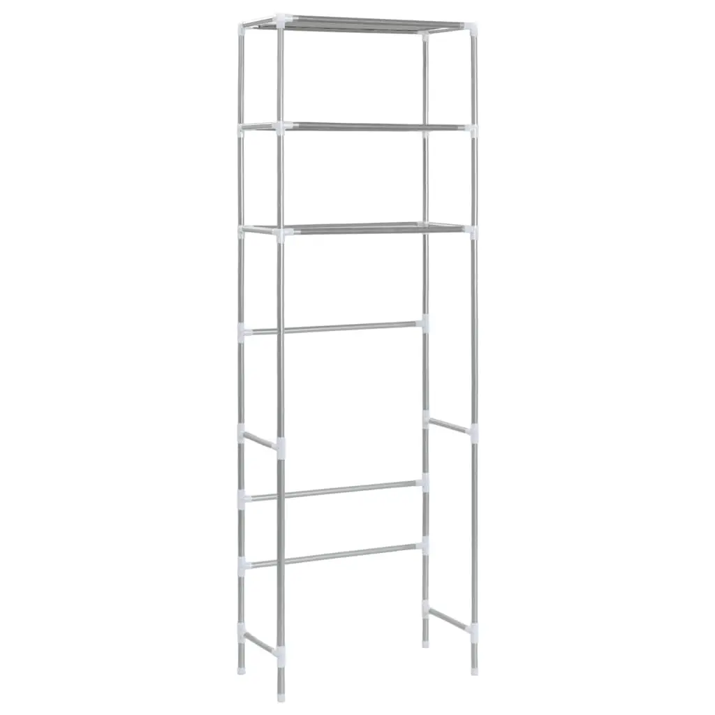3-Tier Bathroom Organiser Shelf Over Toilet Storage Rack Silver Space Saving