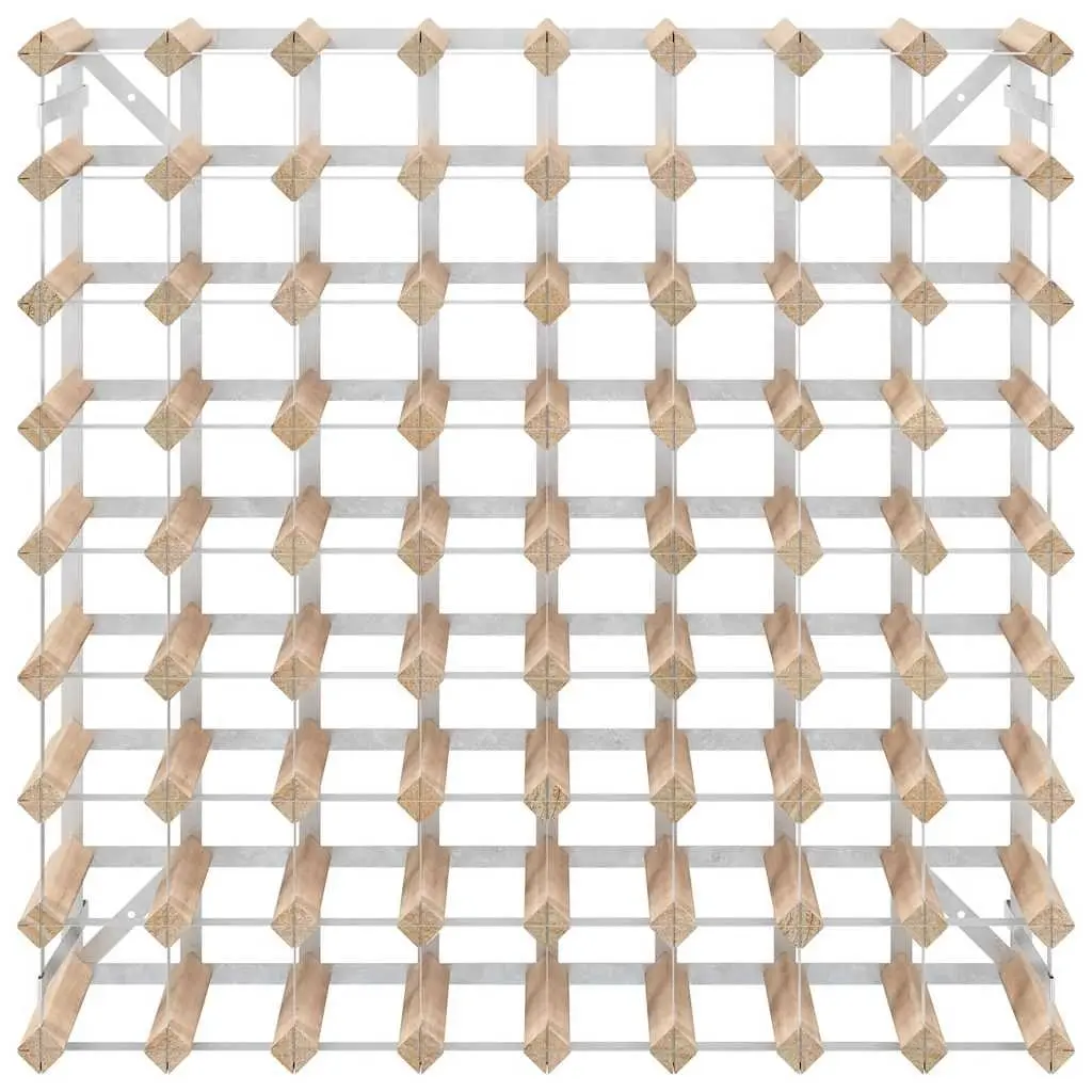 Wine Rack 72 Bottle Wooden Storage Display Cabinet Beige Pinewood Stand