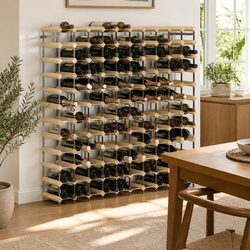 Specifications for Beige Wooden 120 Bottle Wine Rack