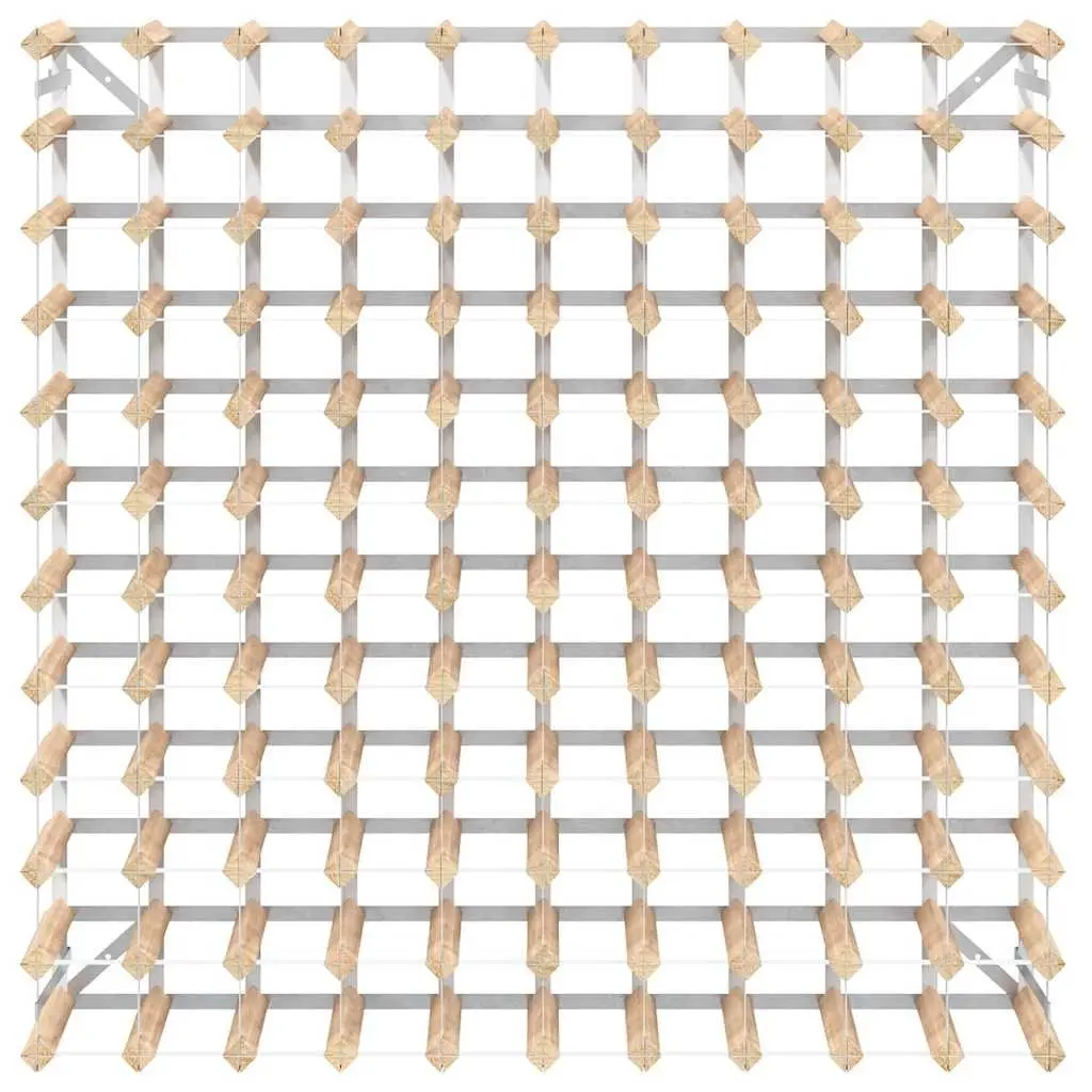 Beige Wooden 120 Bottle Wine Rack
