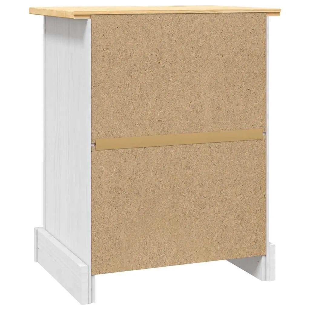 Bedside Cabinet for Bedroom White Wooden Nightstand with Drawer