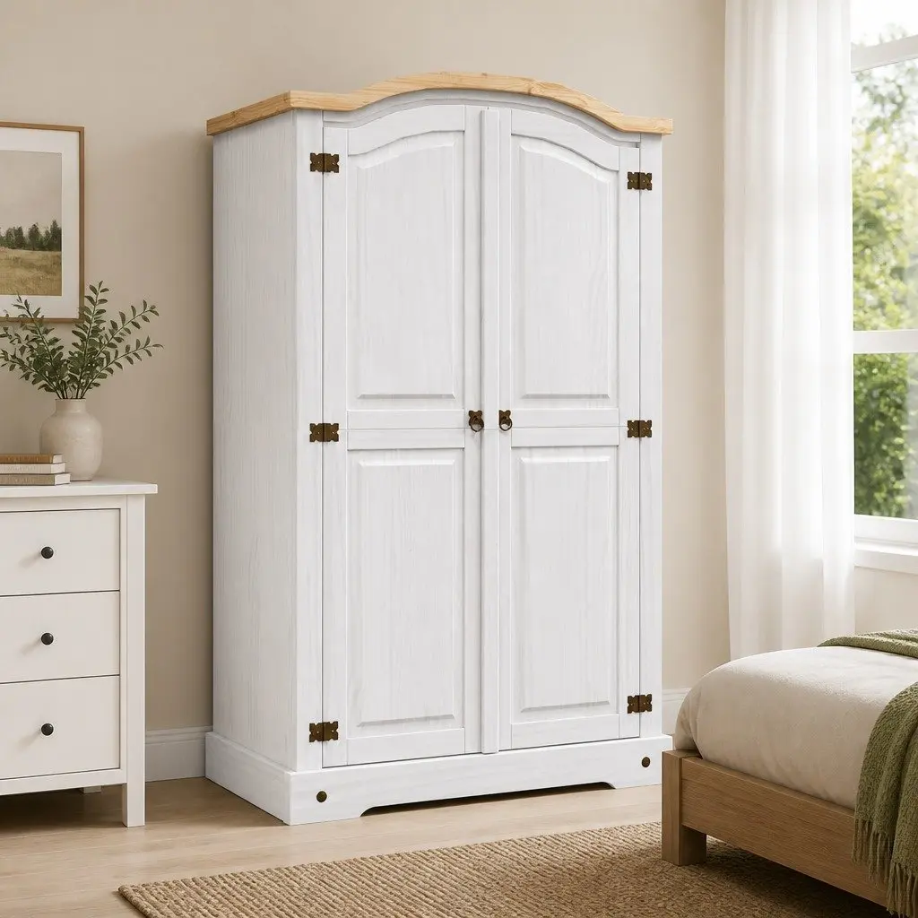 2-Door Wooden Wardrobe