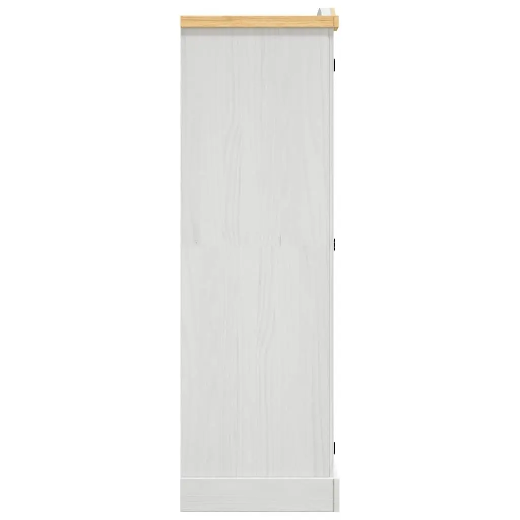 3-Door Wooden Wardrobe for Bedroom White Pine Cabinet Storage Armoire