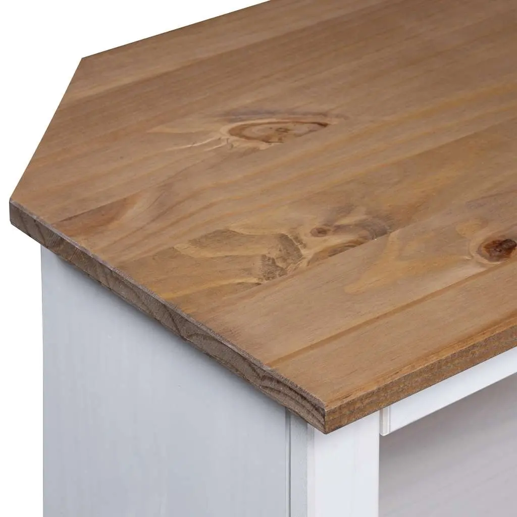 Console Table Mexican Pine White Side Cabinet End Table 80x43x78cm