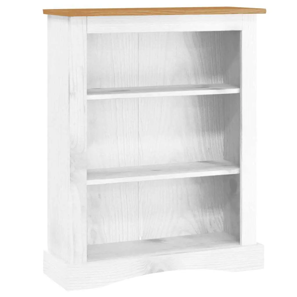 3-Tier Wooden Bookcase White Standing Shelf Storage Display Cabinet Home Office