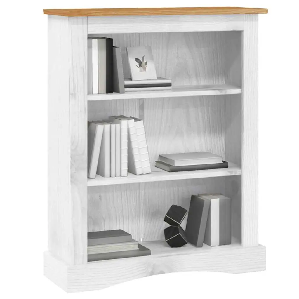 3-Tier Wooden Bookcase White Standing Shelf Storage Display Cabinet Home Office