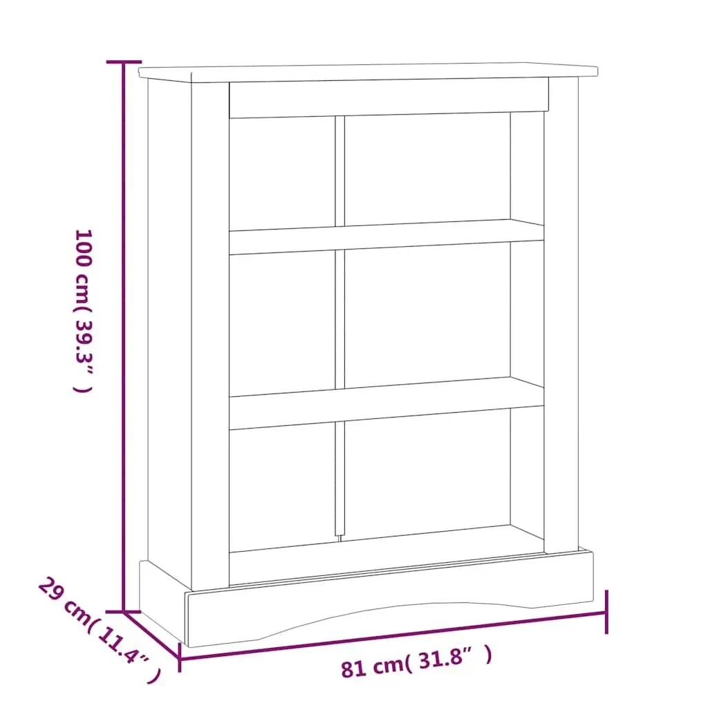 3-Tier Wooden Bookcase White Standing Shelf Storage Display Cabinet Home Office