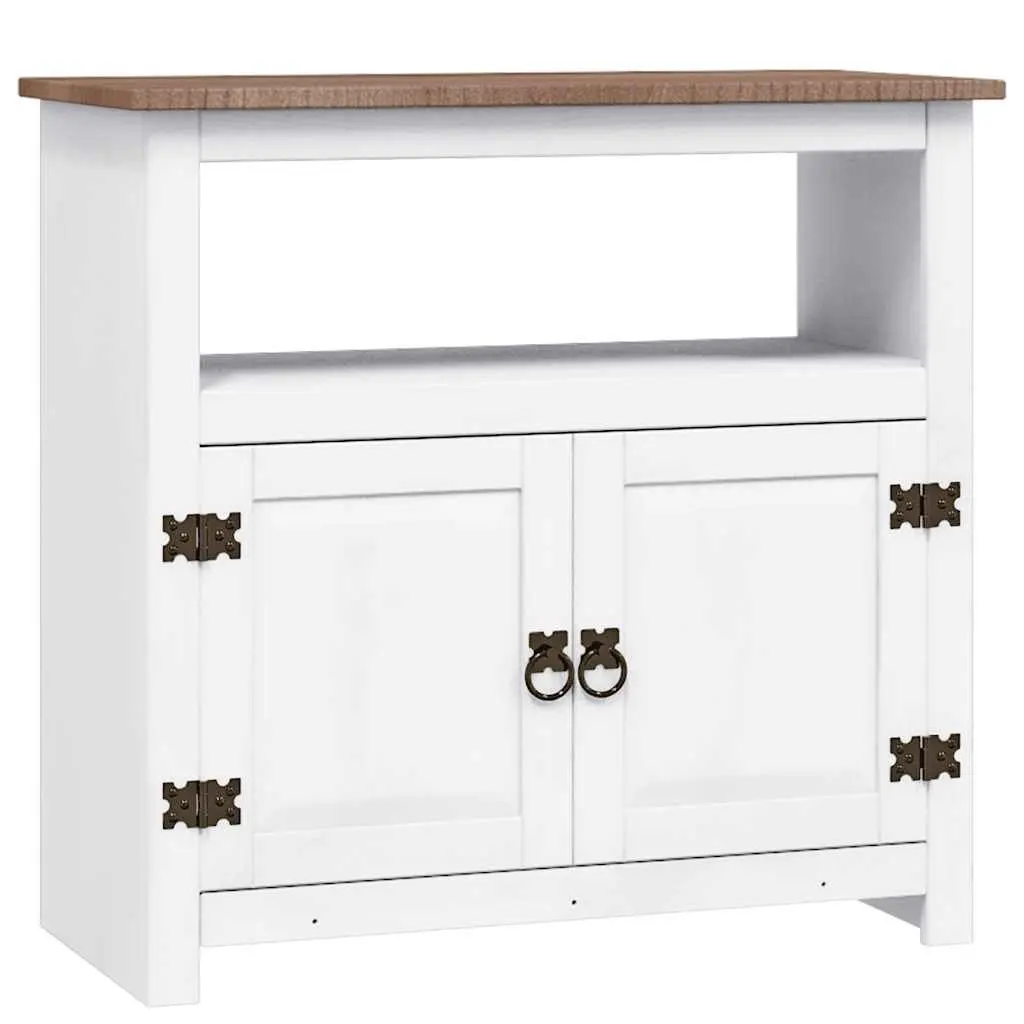 TV Cabinet White Mexican Style Living Room Entertainment Unit Storage Furniture