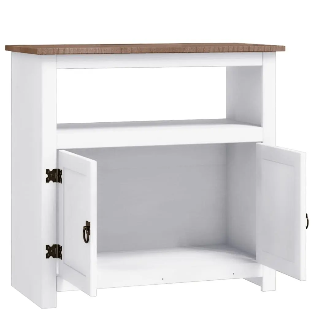 TV Cabinet White Mexican Style Living Room Entertainment Unit Storage Furniture
