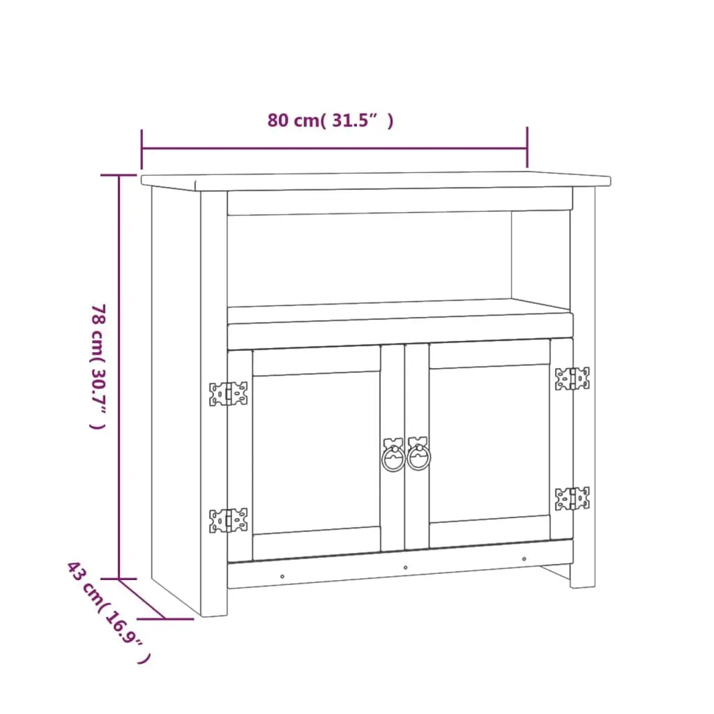 TV Cabinet White Mexican Style Living Room Entertainment Unit Storage Furniture