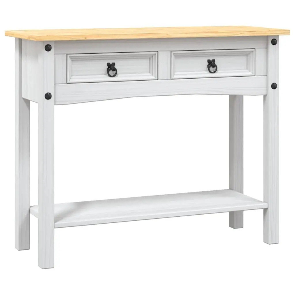 Console Table Living Room White Mexican Corona Style 90 x 34.5 x 73 cm