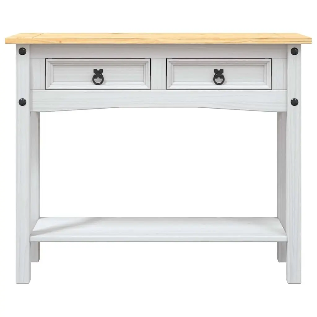 Console Table Living Room White Mexican Corona Style 90 x 34.5 x 73 cm