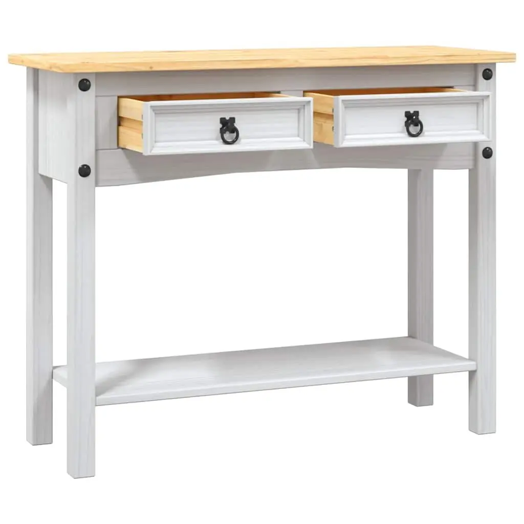 Console Table Living Room White Mexican Corona Style 90 x 34.5 x 73 cm