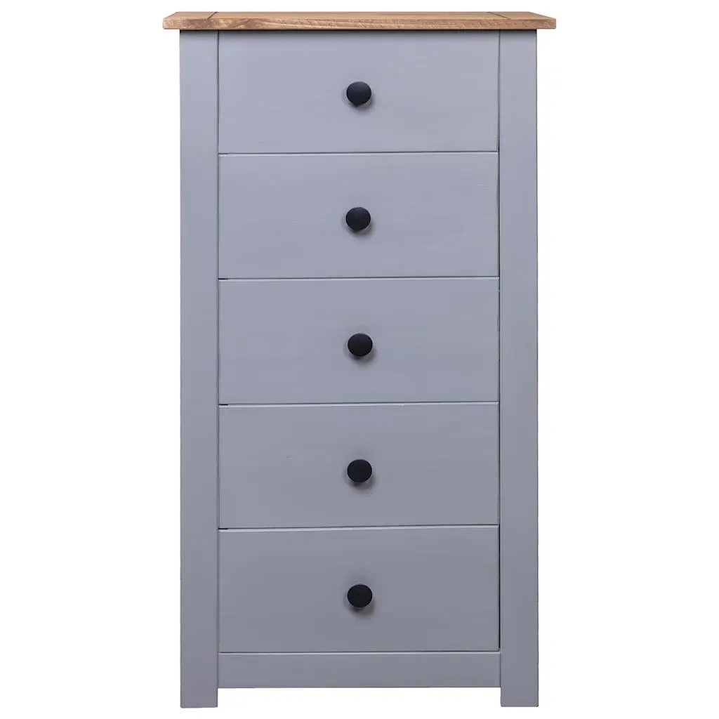Sideboard Cabinet Grey 5 Drawer Storage Unit Living Room Bedroom Furniture