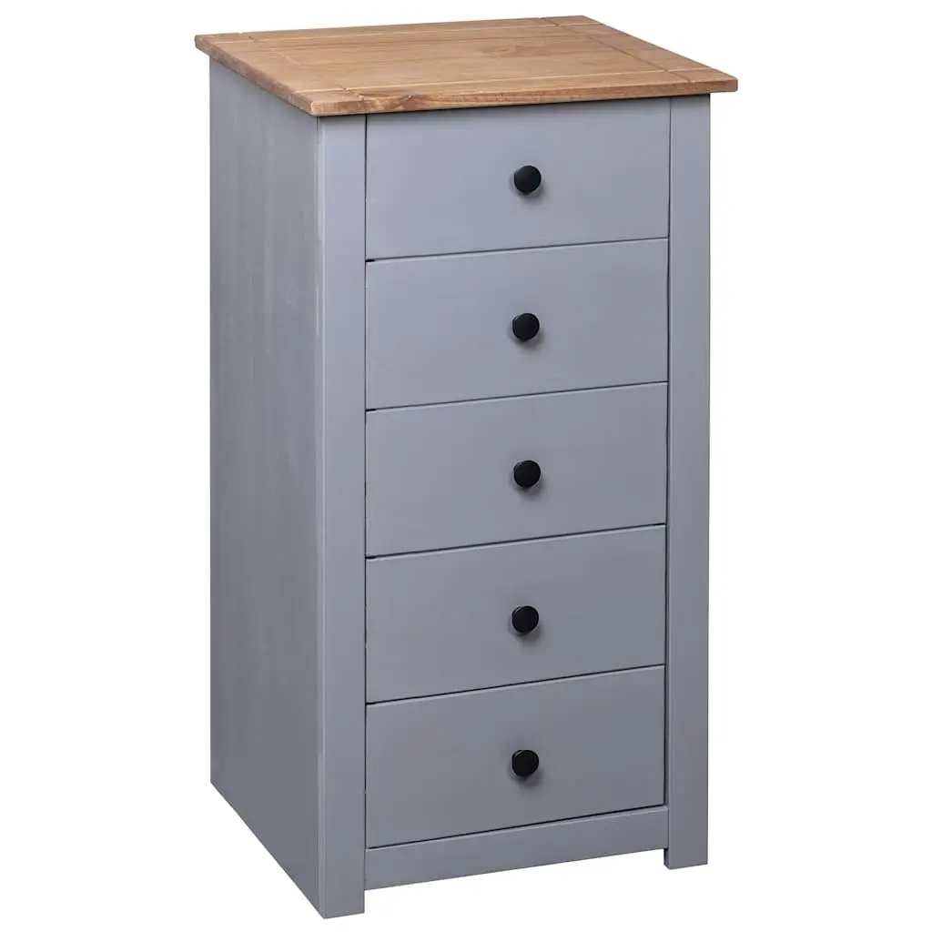 Sideboard Cabinet Grey 5 Drawer Storage Unit Living Room Bedroom Furniture