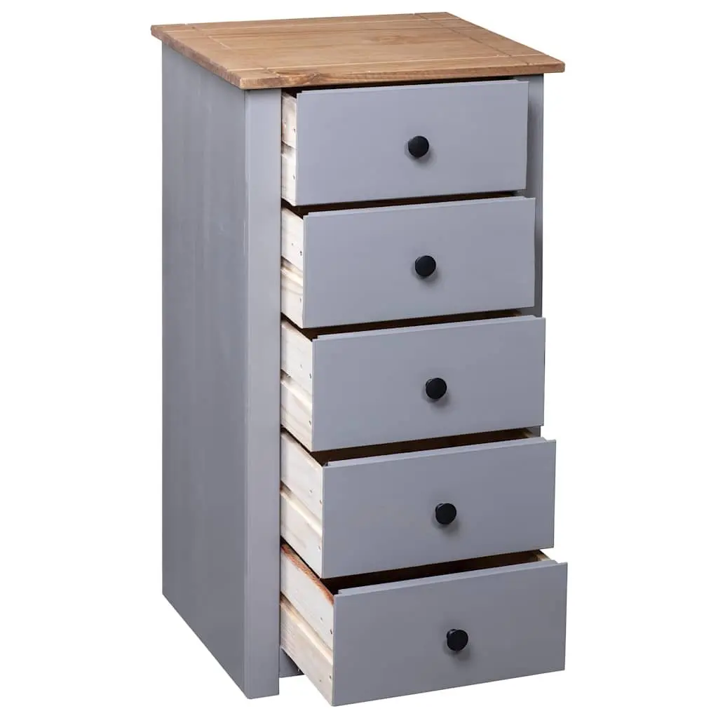 Sideboard Cabinet Grey 5 Drawer Storage Unit Living Room Bedroom Furniture