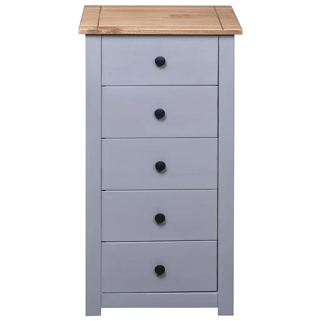 Sideboard Cabinet Grey 5 Drawer Storage Unit Living Room Bedroom Furniture