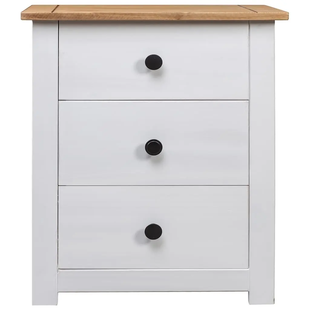 Wooden Bedside Cabinet White 46x40x57cm Nightstand 3 Drawer Storage Chest