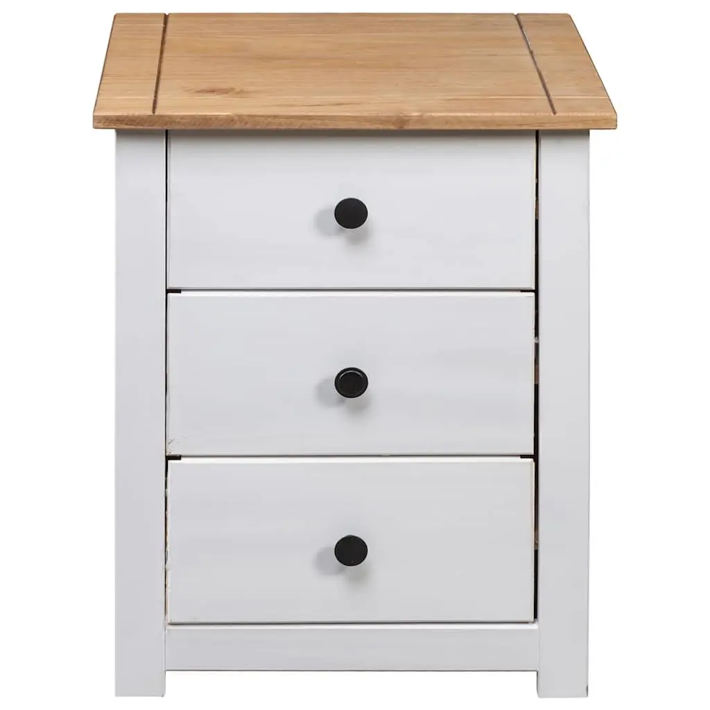 Wooden Bedside Cabinet White 46x40x57cm Nightstand 3 Drawer Storage Chest