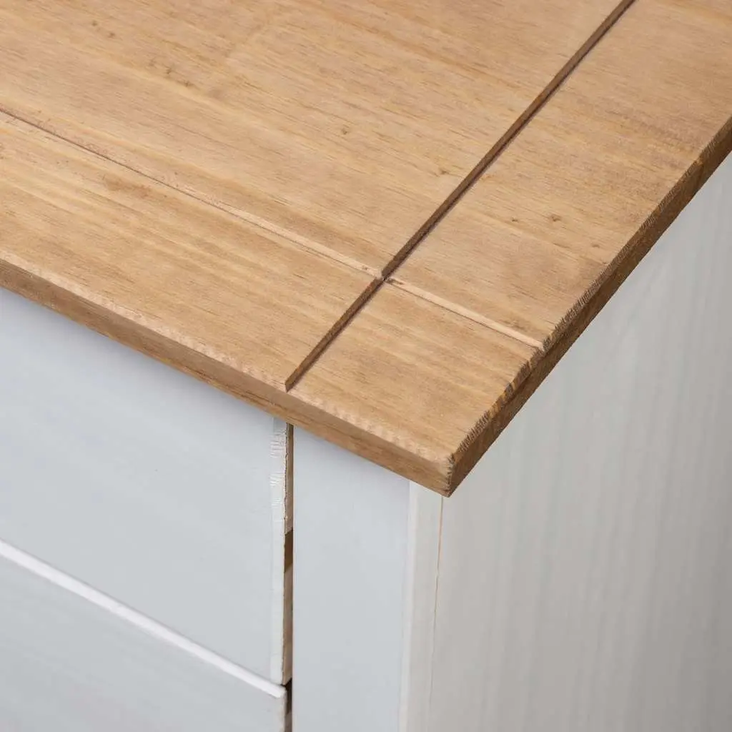 Wooden Bedside Cabinet White 46x40x57cm Nightstand 3 Drawer Storage Chest