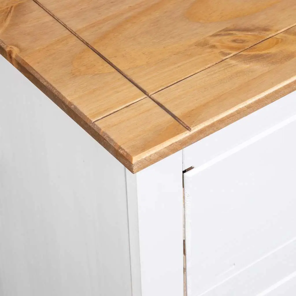 White Wooden Sideboard Storage Cabinet for Home 80W x 40D x 83H cm