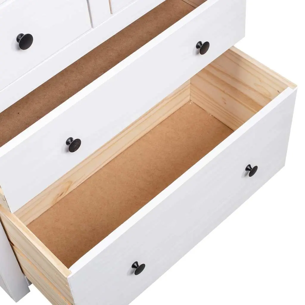 White Wooden Sideboard Storage Cabinet for Home 80W x 40D x 83H cm