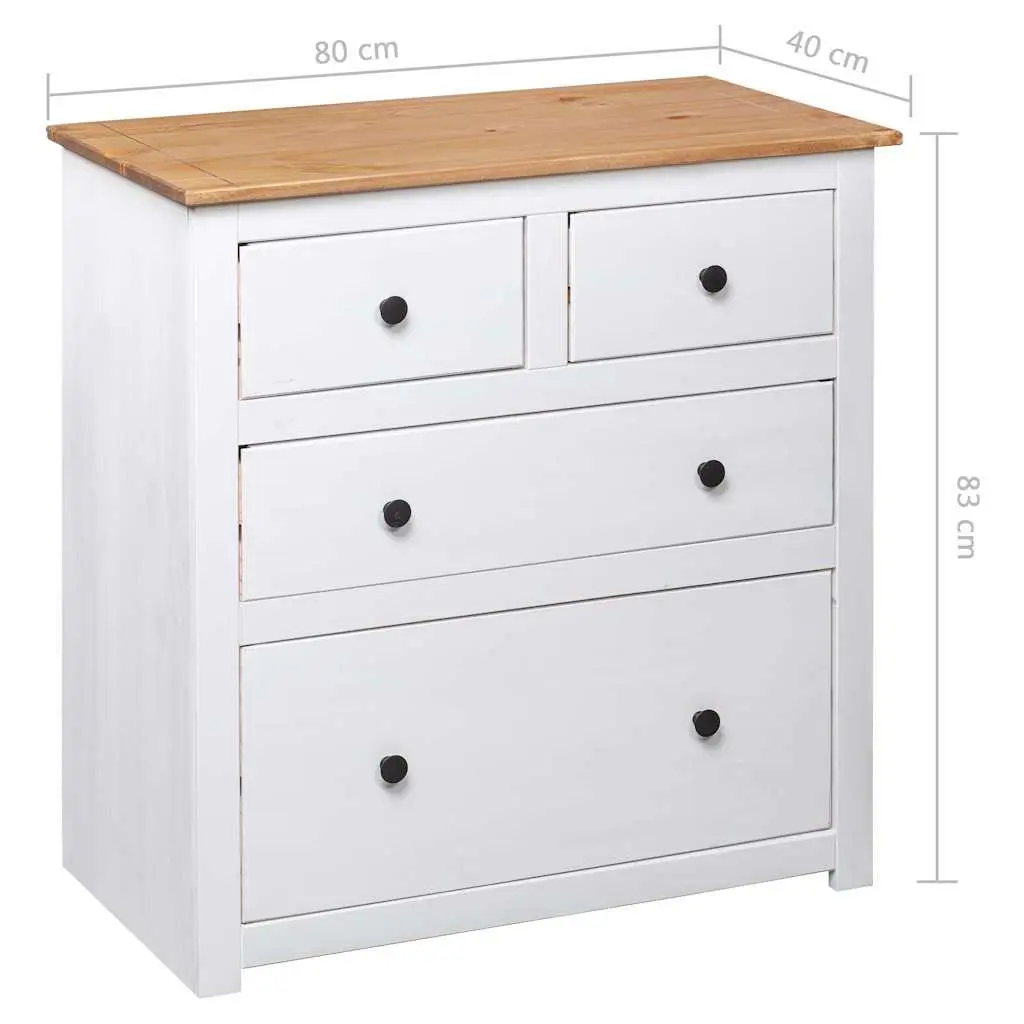 White Wooden Sideboard Storage Cabinet for Home 80W x 40D x 83H cm