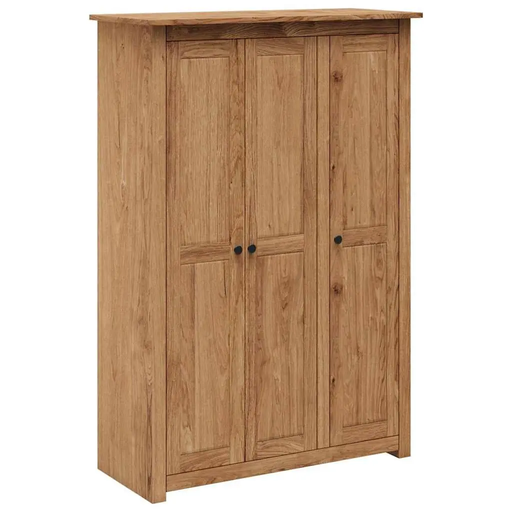 3-Door Wardrobe 118x50x171.5 cm Storage Cabinet Cupboard Bedroom Furniture Brown