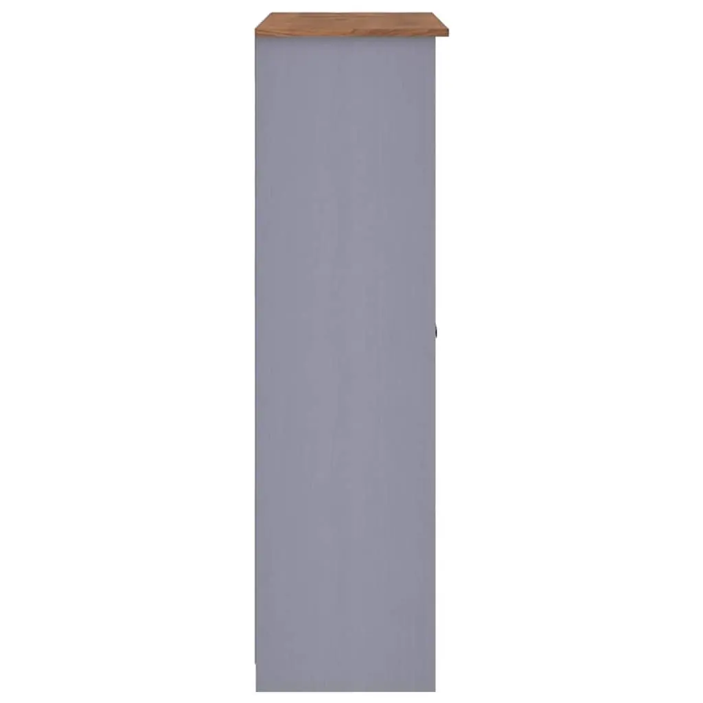 3-Door Wardrobe Grey Storage Cabinet for Bedroom 118W x 50D x 171.5H cm