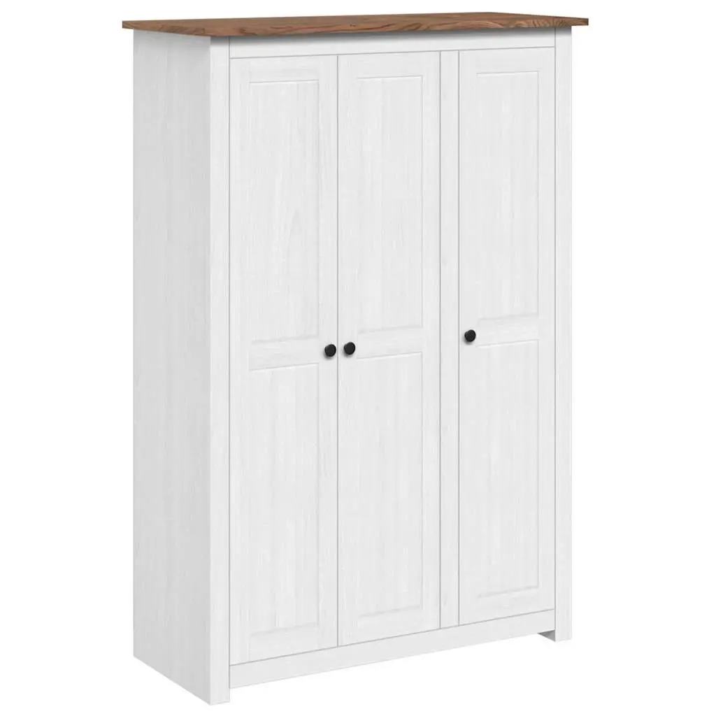 3-Door Wardrobe White Storage Cabinet Bedroom Furniture 118 x 50 x 171.5 cm