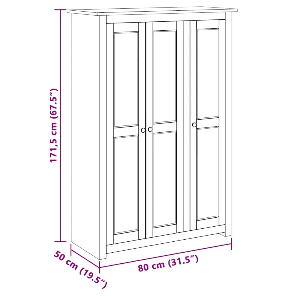 3-Door Wardrobe White Storage Cabinet Bedroom Furniture 118 x 50 x 171.5 cm